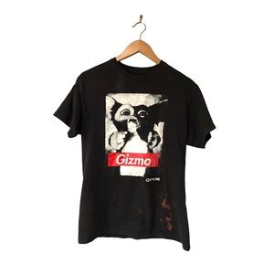 Gremlins black graphic short sleeve T-shirt bleach acid wash